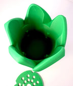 Leaf Flower Pot 3D Printed PLA Gardening House Plant Green