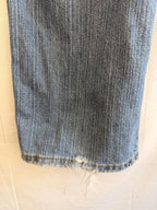 Vtg Lee Dungarees 36x34 Loose Straight Blue Jeans Faded Wash Broken In