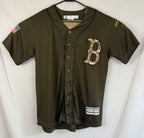 RARE-Authentic MLB Boston RedSox Pedroia #15 Stitched Jersey Size M Salute Servi