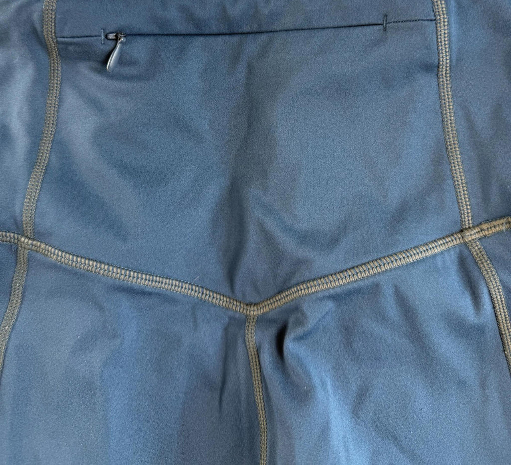 Fabletics Motion365 Size S Womens Blue Stretch Pull On Athletic Leggings Pockets