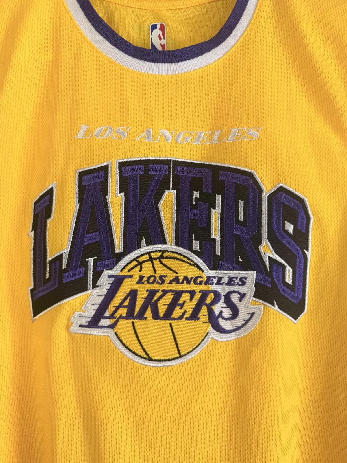 Los Angeles Lakers Mens Jersey Sz M NBA Yellow Ultra Game