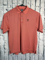 FootJoy Shirt Mens XL Pink Salmon Short Sleeve Embroidery Performance Golf Polo