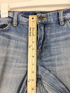 J.Crew Matchstick Womens Sz 31 Mid Rise Light Wash Distressed Denim Jeans