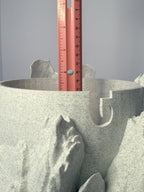 Large Dragon Yarn Bowl 3D Printed PLA Stone