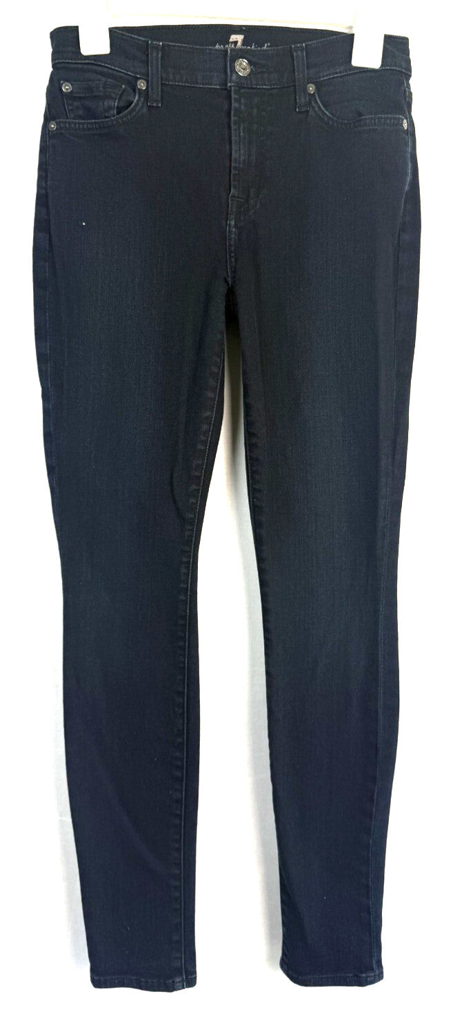 7 For All Mankind Skinny Gwenevere Jeans Womens 27 Dark Wash Stretch