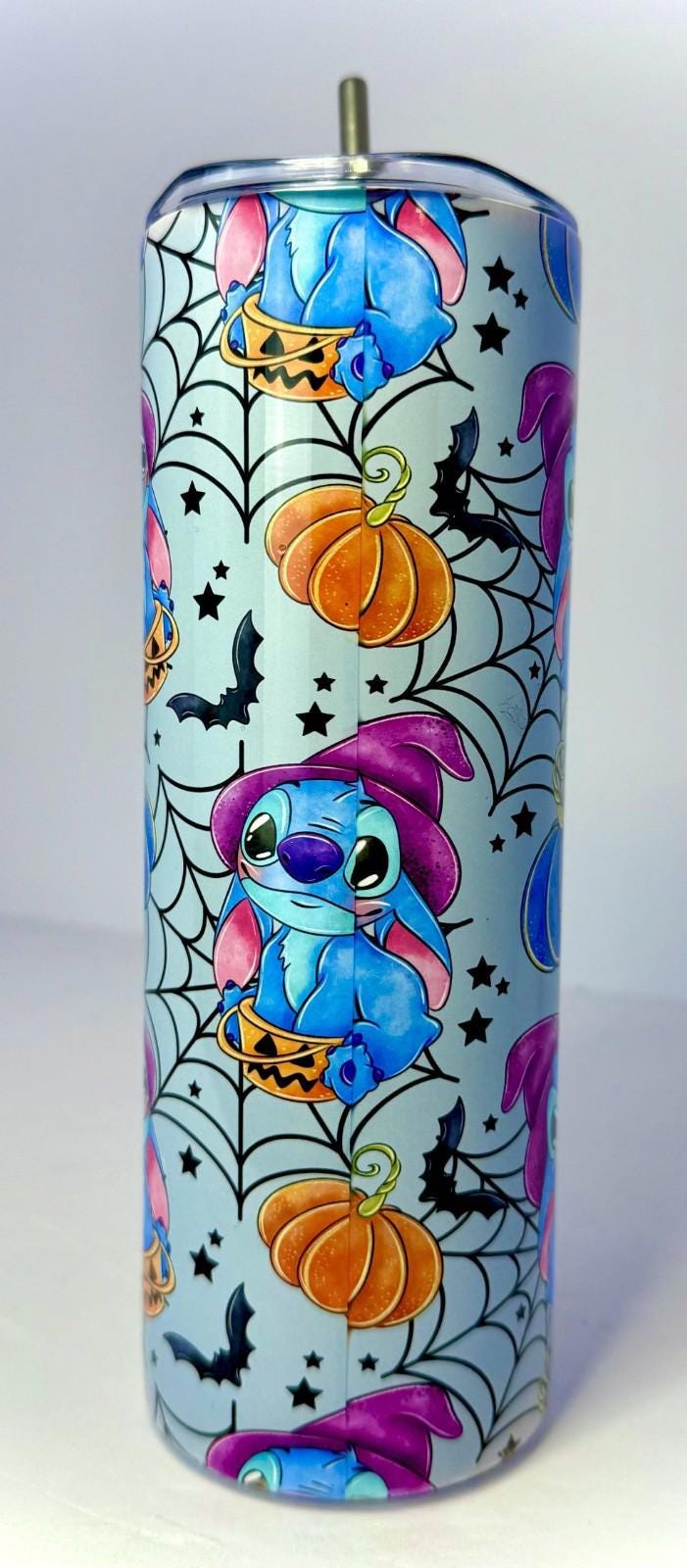 20 oz Stitch Halloween Stainless Steel Tumbler with Lid, Straw