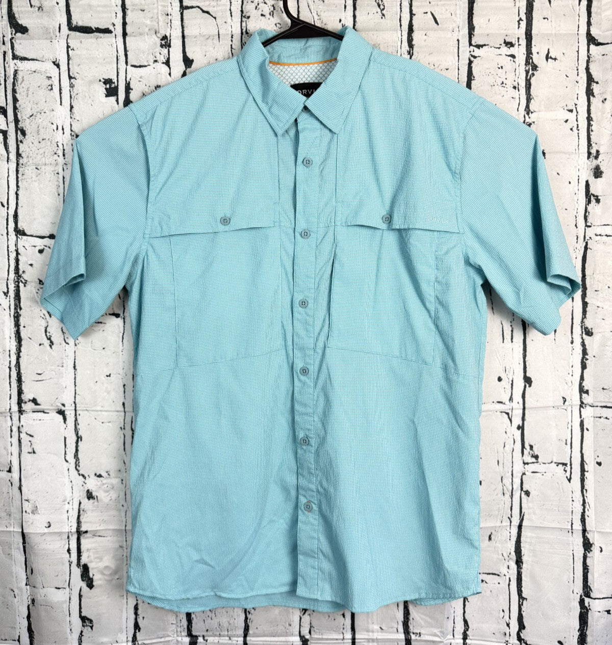 Orvis Open Air Caster Ventilated Short Sleeve Fishing Shirt Mens Sz Medium Blue