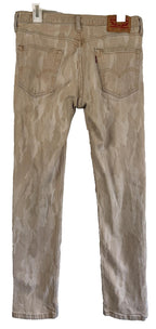 Men’s Levi’s 511 Slim Fit Brown Camouflage Denim Jeans Taper Size 32 X 32