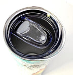 20 oz Camping Life Stainless Steel Tumbler with Lid, Straw