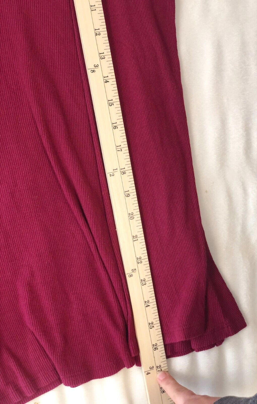 Cable & Gauge Womens Pullover Sweater XL burgundy Mock Neck Long Sleeve Knit
