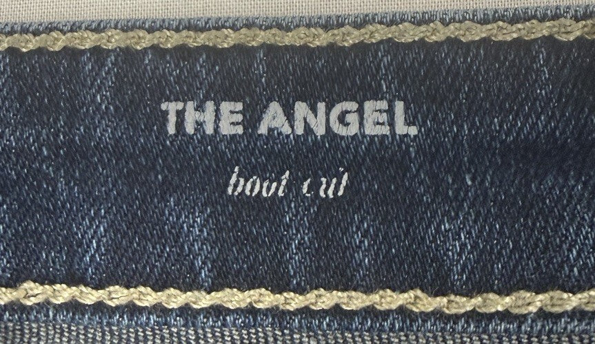 AG Adriano Goldschmied The Angel Bootcut Jeans Womens 30 Blue Raw Hem