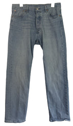 Levis 501 Jeans Mens 33x32 Blue Medium Wash Denim Straight Leg Button Fly