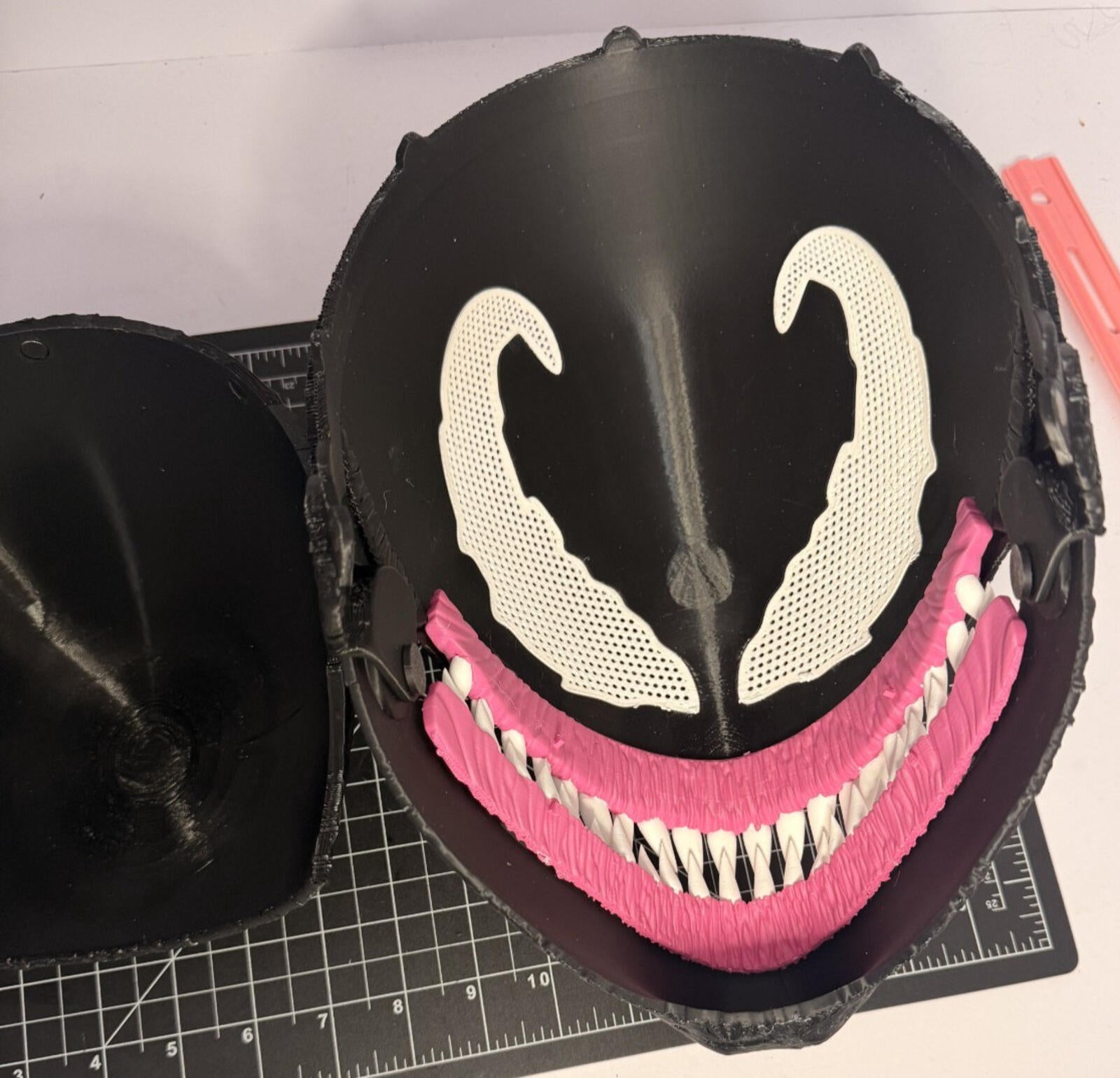 3D Printed Venom Full Face Mask Helmet Mesh Eyes Adult - Movable Jaw