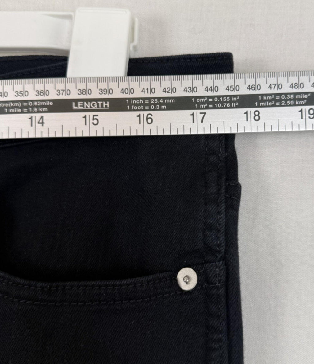 Madewell Black 10" High Rise Skinny Womens 32P Short Stretch Jeans