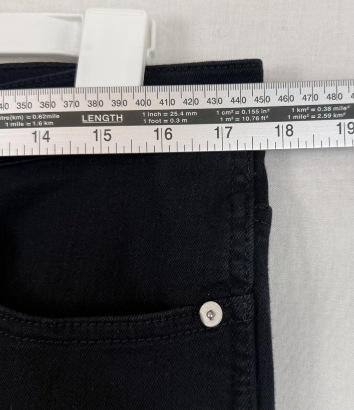 Madewell Black 10" High Rise Skinny Womens 32P Short Stretch Jeans