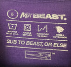 Mr Beast Graphic Tee Shirt Girls Sz Small Limited Edition Purple You Tube