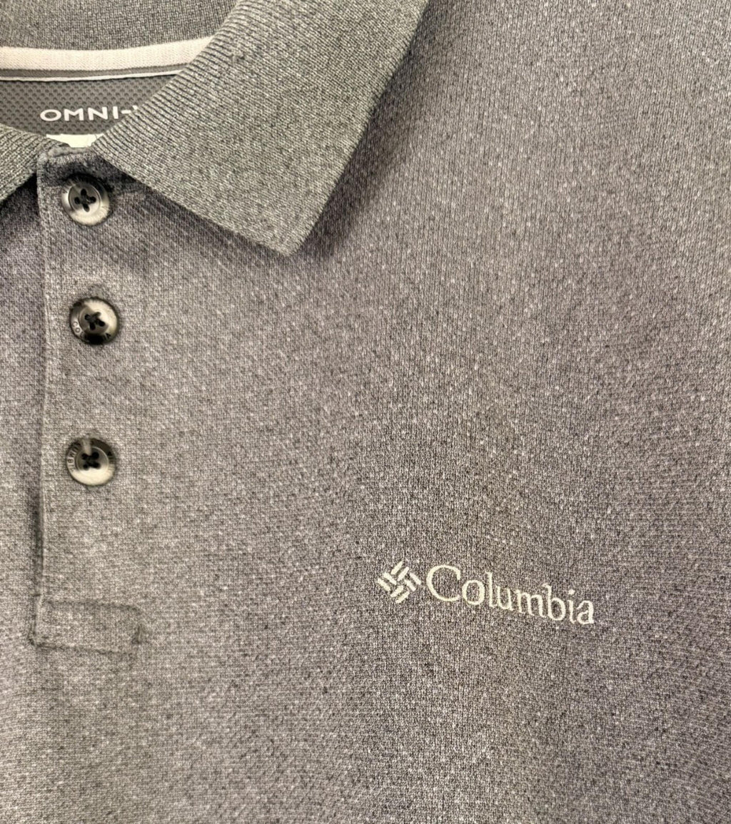 Columbia Grey Omni Wick Mens 2xl XXL Golf Polo Shirt
