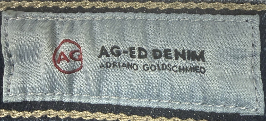 AG Adriano Goldschmied The Angel Bootcut Jeans Womens 30 Blue Raw Hem