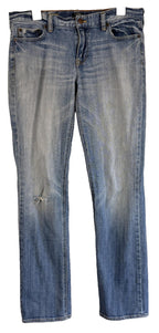 J.Crew Matchstick Womens Sz 31 Mid Rise Light Wash Distressed Denim Jeans