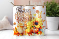20 oz Thankful, Greatful, Blessed Stainless Steel Tumbler with Lid, Straw Fall