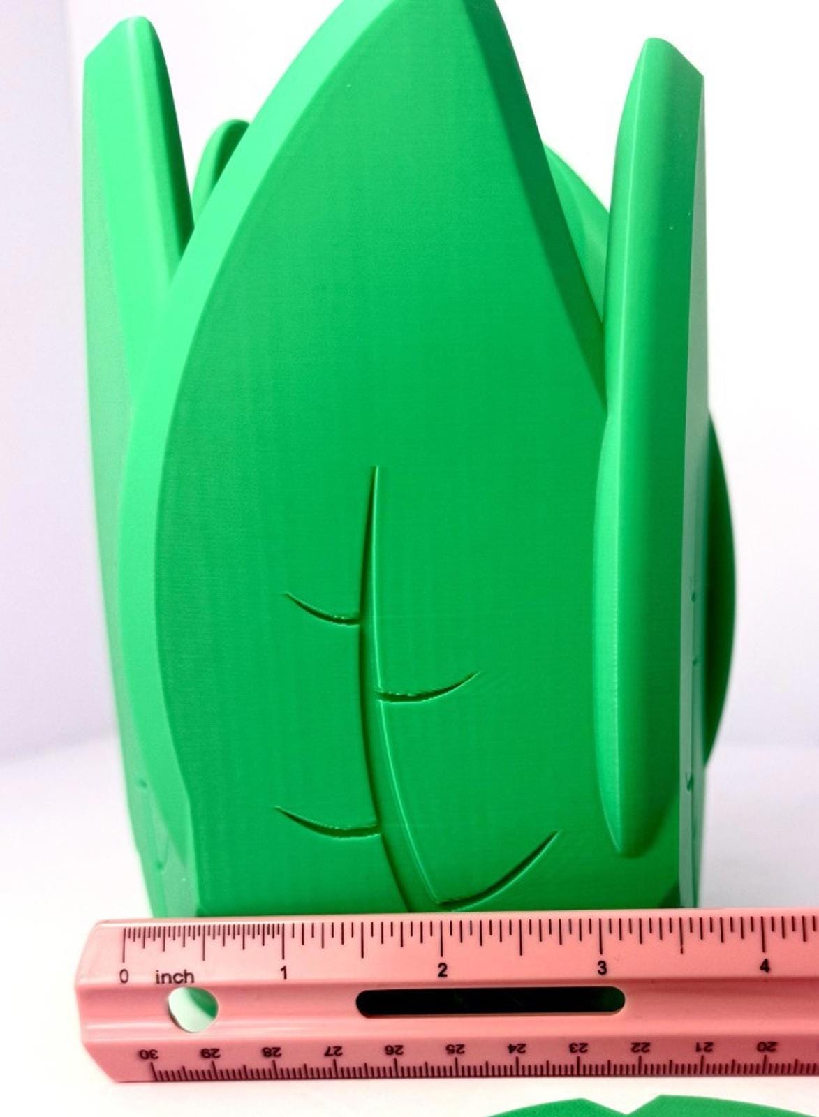 Leaf Flower Pot 3D Printed PLA Gardening House Plant Green