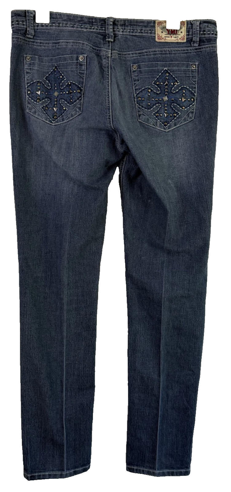YMI jeans womens size 11 wanna betta butt skinny cropped low rise stretch blue