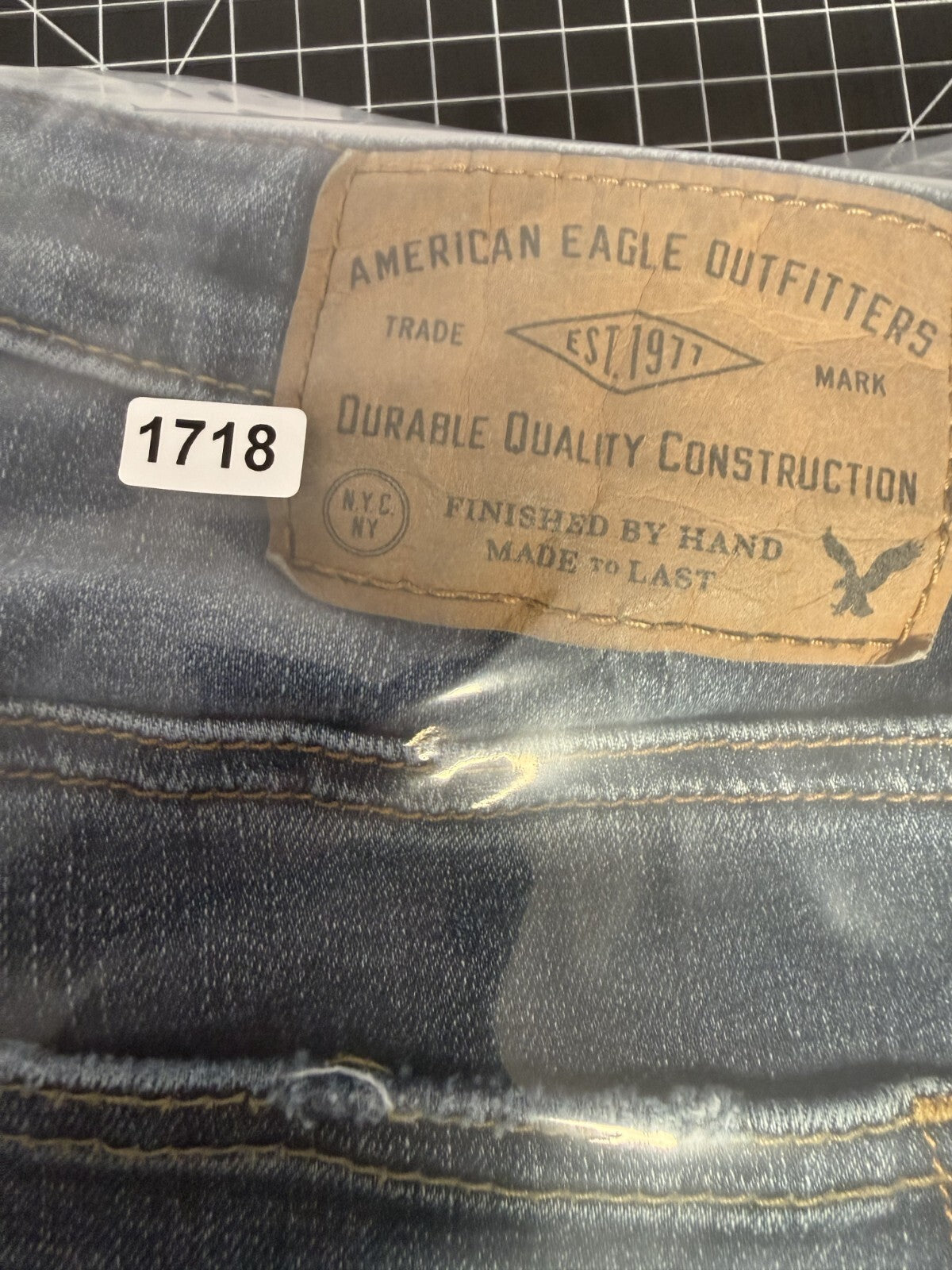 American Eagle 360 Extreme Flex Slim Straight Jeans Mens 30x34 Blue Stretch