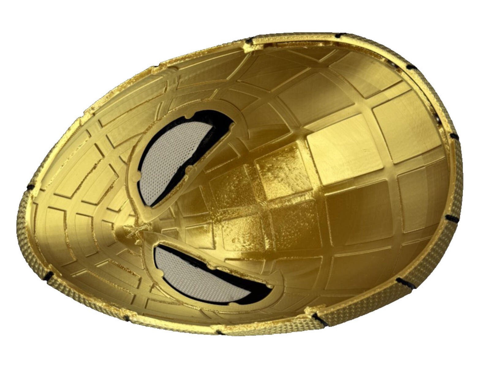 3D Printed Gold and Black Spider-Man Full Face Mask Helmet Mesh Eyes Adult