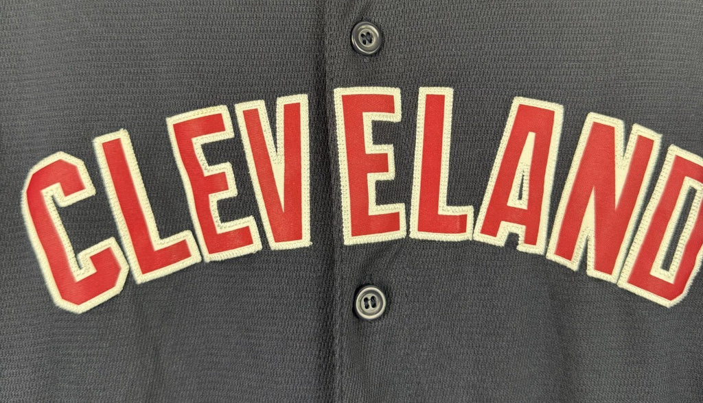 Cleveland Indians Lindor #12 Jersey Youth Large Majestic Cool Base Navy MLB