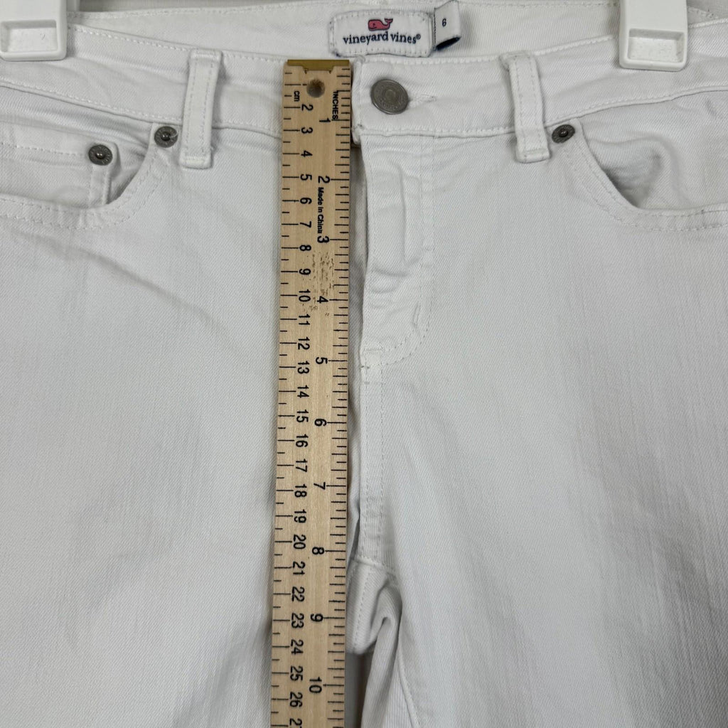 Vineyard Vines Jeans Womens Sz 6 White Skinny Ankle Stretch Cotton