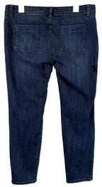 ELLE Jeans Womens 14 Embroidered Floral Skinny Stretch Denim No Front Pockets