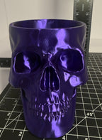 3D Printed Skull-Shaped Bowl - PLA - Purple