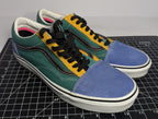 VANS Old Skool Limited Edition ColorBlock Shoes Mens 9.5 Blue Green Yellow