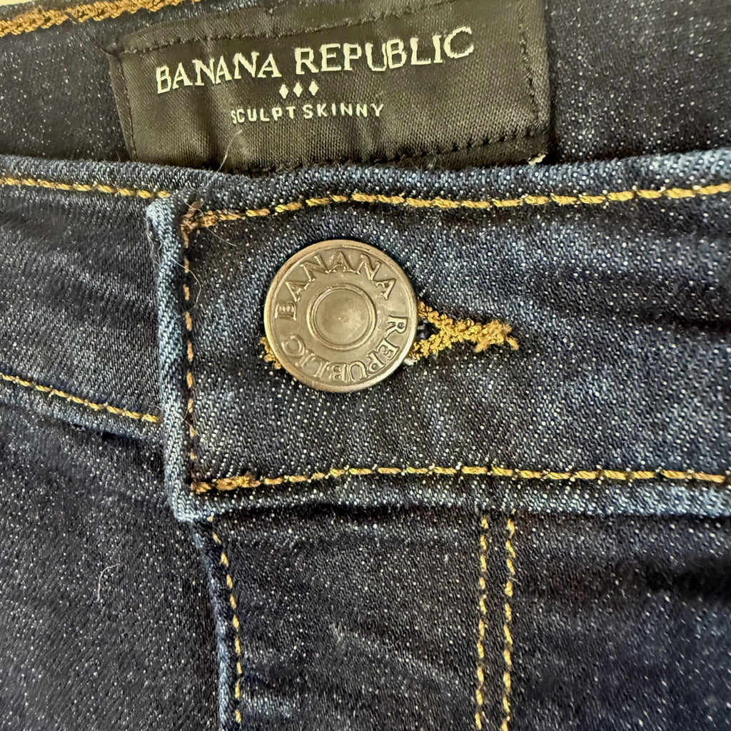 Banana Republic Womens Jeans Size 29/8 Sculpt Skinny Mid Rise Dark Wash