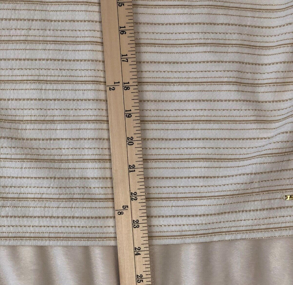 Anne Klein Womens top Size s bright white/gold