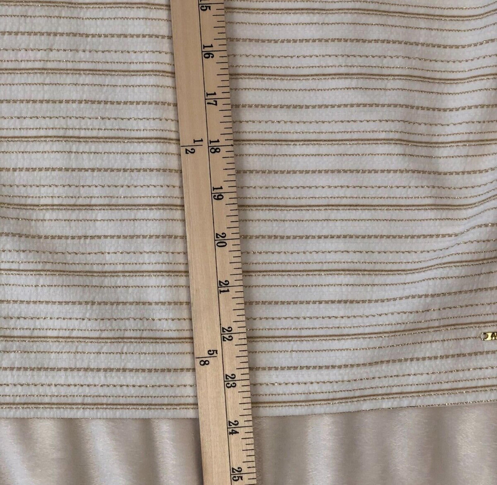 Anne Klein Womens top Size s bright white/gold