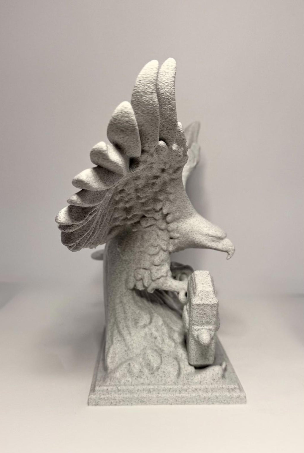 3D Printed Eagle and Mjolnir - Stone Looking PLA