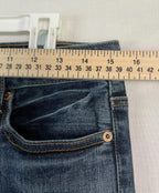 American Eagle Womens Jeans Size 2 Boy Crop Stretch Button Fly Dark Wash