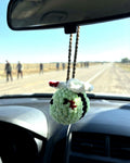 Handmade Crocheted High Quality Zombie Bee Car Hanger - 2.5 Inches