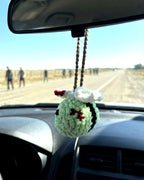 Handmade Crocheted High Quality Zombie Bee Car Hanger - 2.5 Inches
