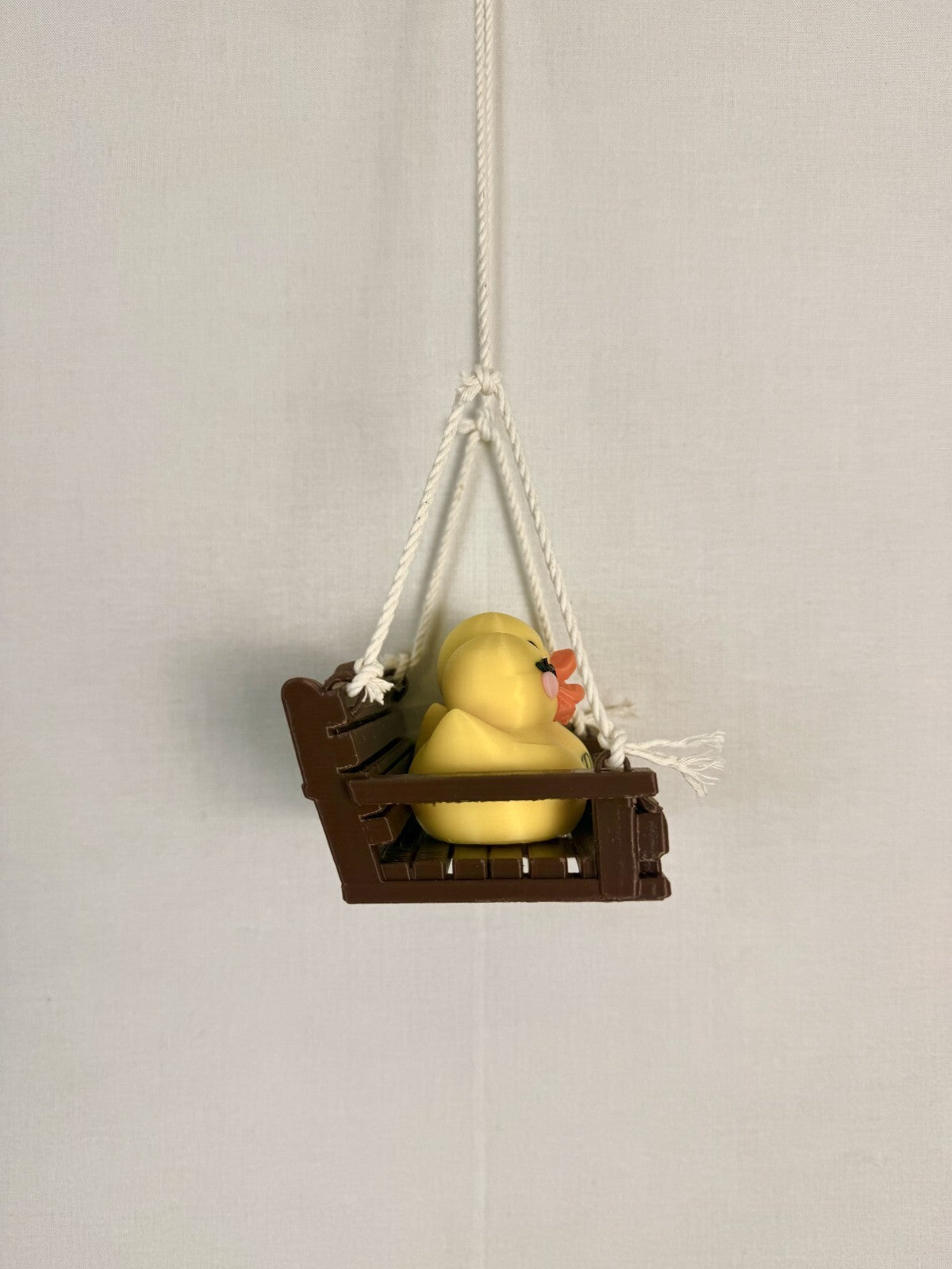3D Printed Porch Swing Rearview Mirror Hanger for our Couple Ducks