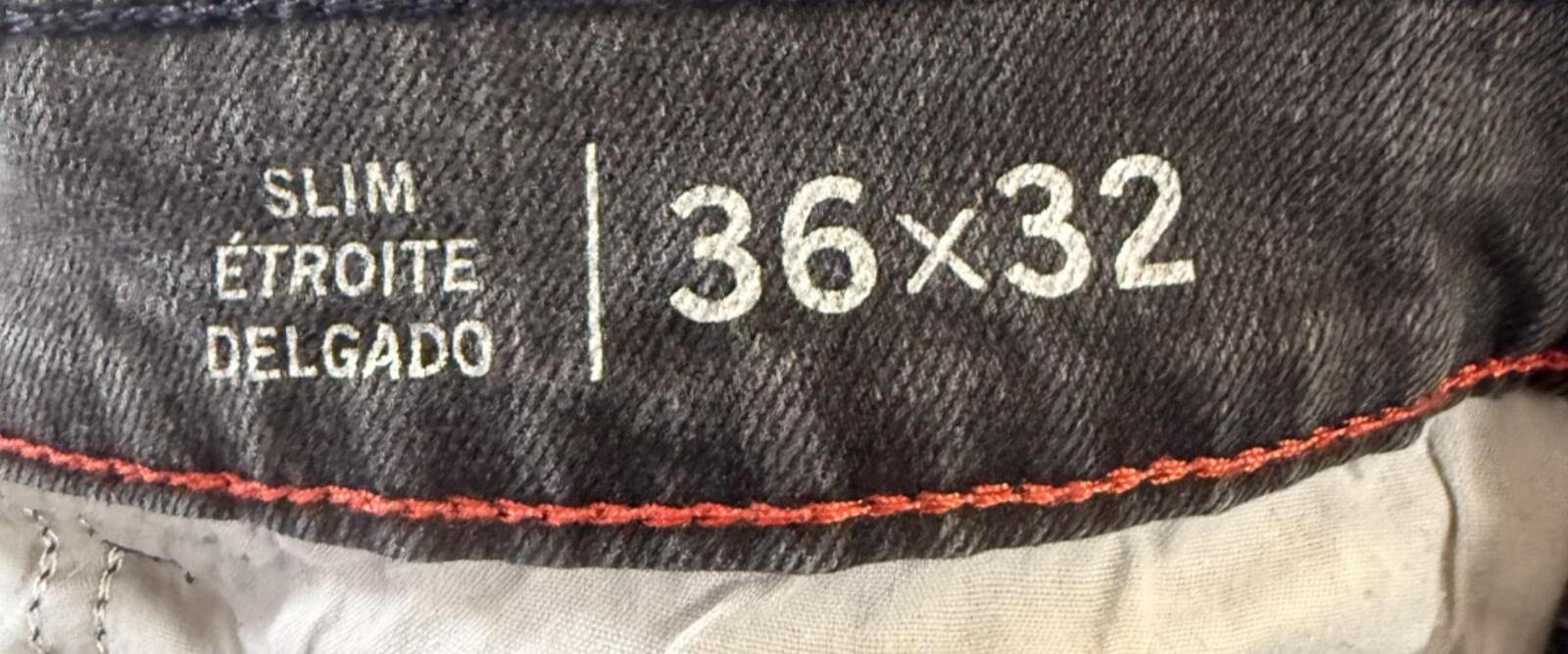 Tommy Hilfiger Mens Slim Jeans W36 L32 Black (Fits like 38x32)