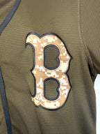 RARE-Authentic MLB Boston RedSox Pedroia #15 Stitched Jersey Size M Salute Servi