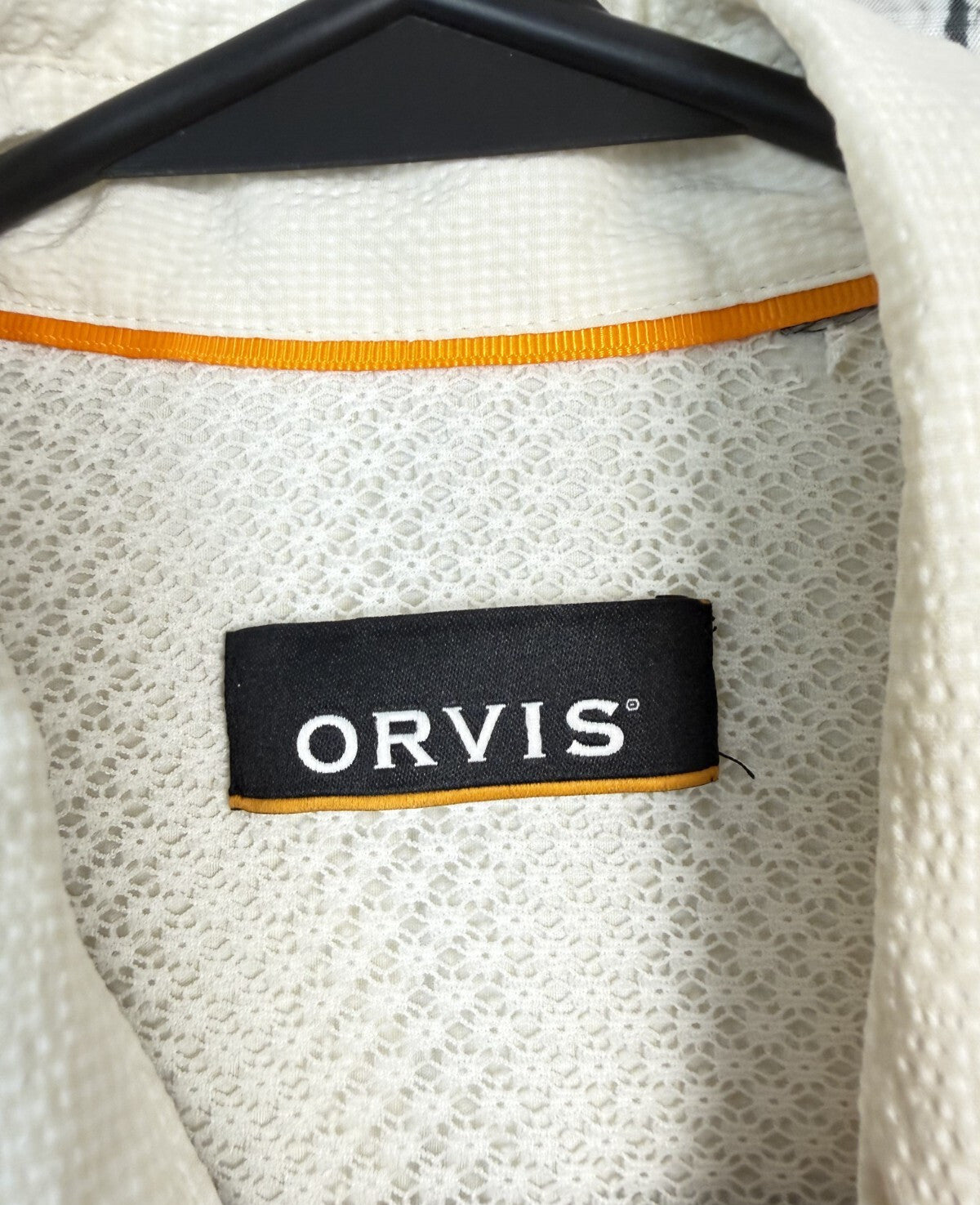 Orvis Open Air Caster Ventilated Long Sleeve Fishing Shirt Mens Size M Cream