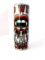 20 oz Bad Witch Club Stainless Steel Tumbler with Lid, Straw