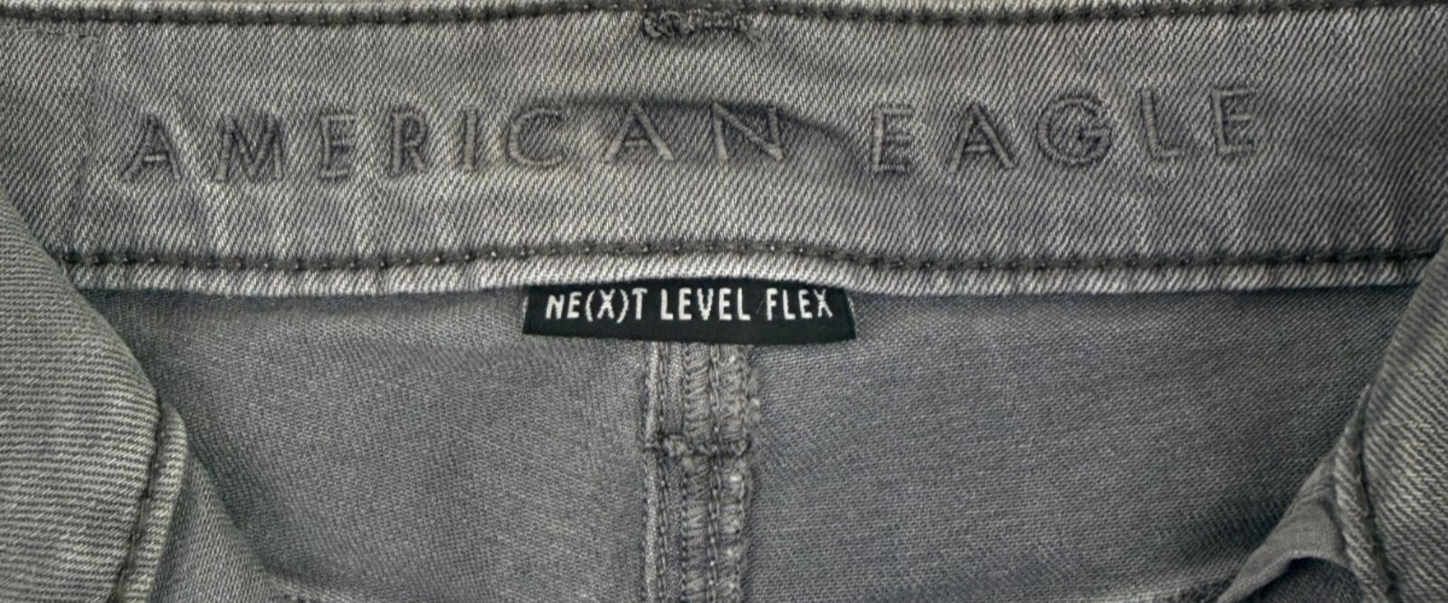 American Eagle Jeans Mens 29x30 Grey Stretch Denim Next Level Flex Skinny