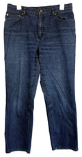 Lauren Ralph Lauren Jeans Women Size 12P Petite Blue Classic Straight Whiskers