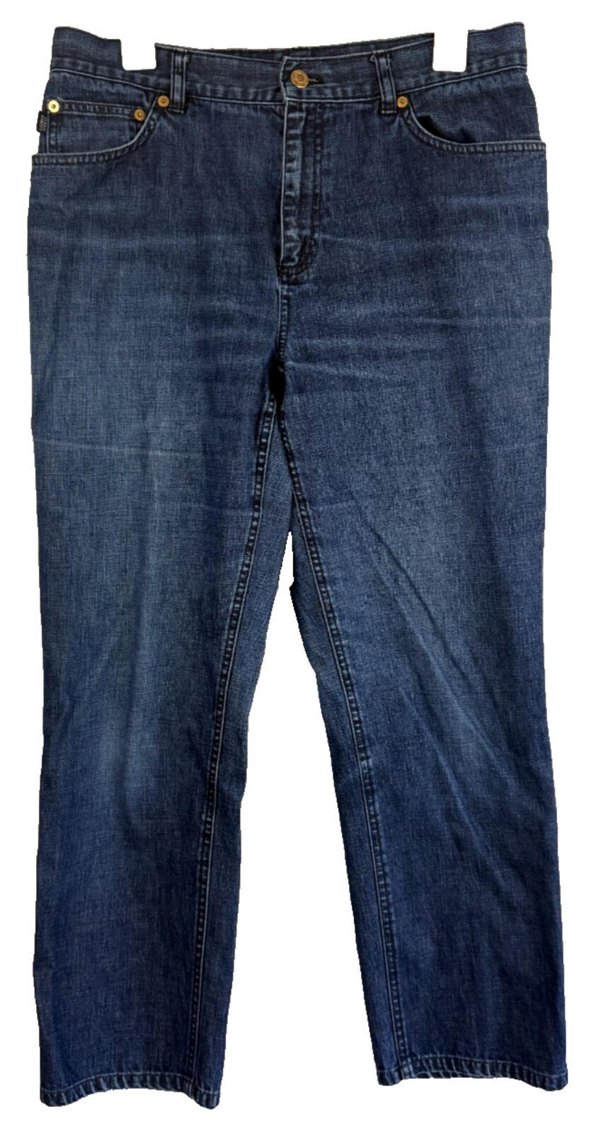 Lauren Ralph Lauren Jeans Women Size 12P Petite Blue Classic Straight Whiskers
