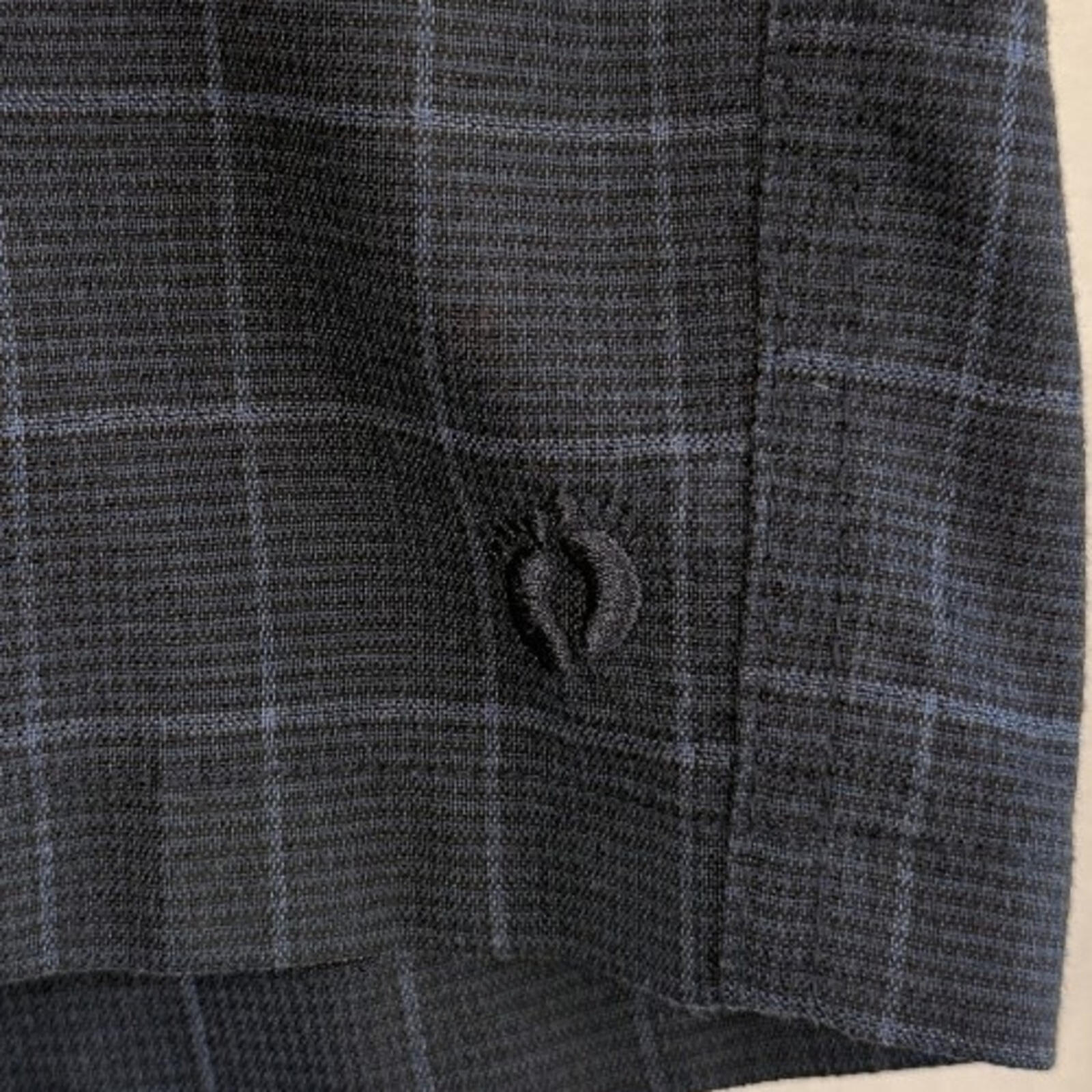 Hang Ten Shorts Navy Check Plaid Sz 38 - 10in Inseam Surf Swim Casual
