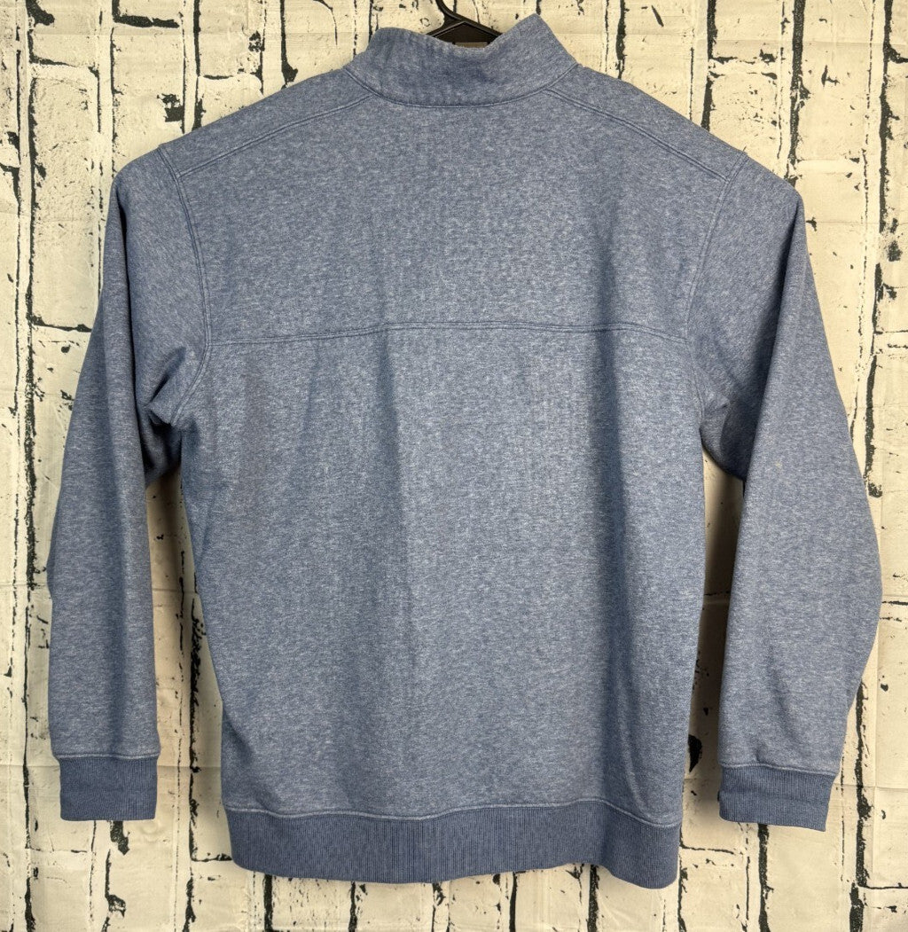 Columbia Sweatshirt Mens Large Blue Quarter Zip Fleece Mock Neck AM6771 Logo